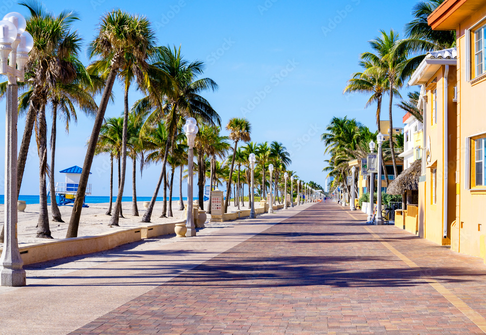 Hollywood Beach Boardwalk is a must see for Canadians and snowbirds