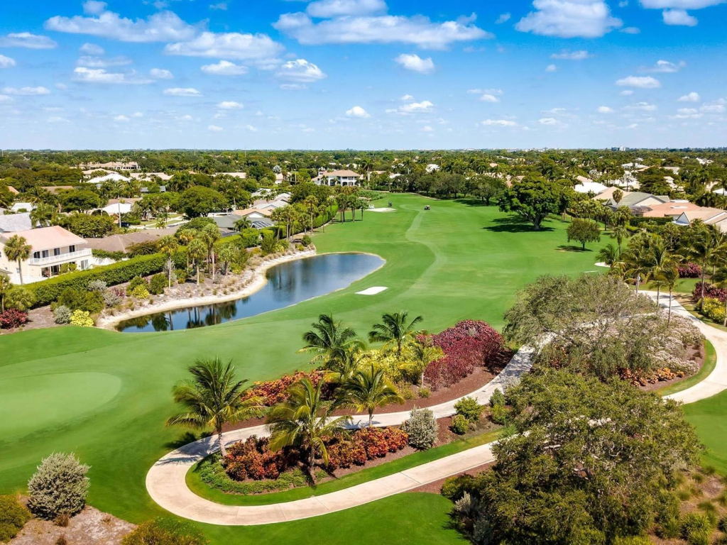 Upscale real estate and luxury lifestyle shopping at Mizner Park in Boca Raton Florida
